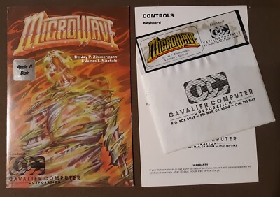Microwave by Cavalier with 5.25 inch disk for Apple II+,IIe,IIc,IIgs 1982