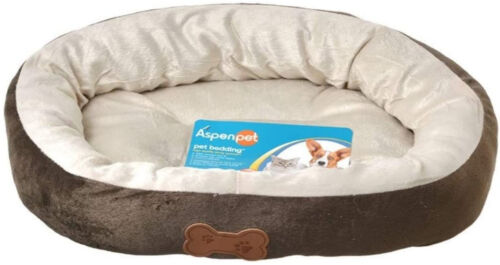 Petmate 290206 Aspen Pet Oval Cuddler Pet Bed, 20" x 16", Chocolate Brown - 第 1/2 張圖片