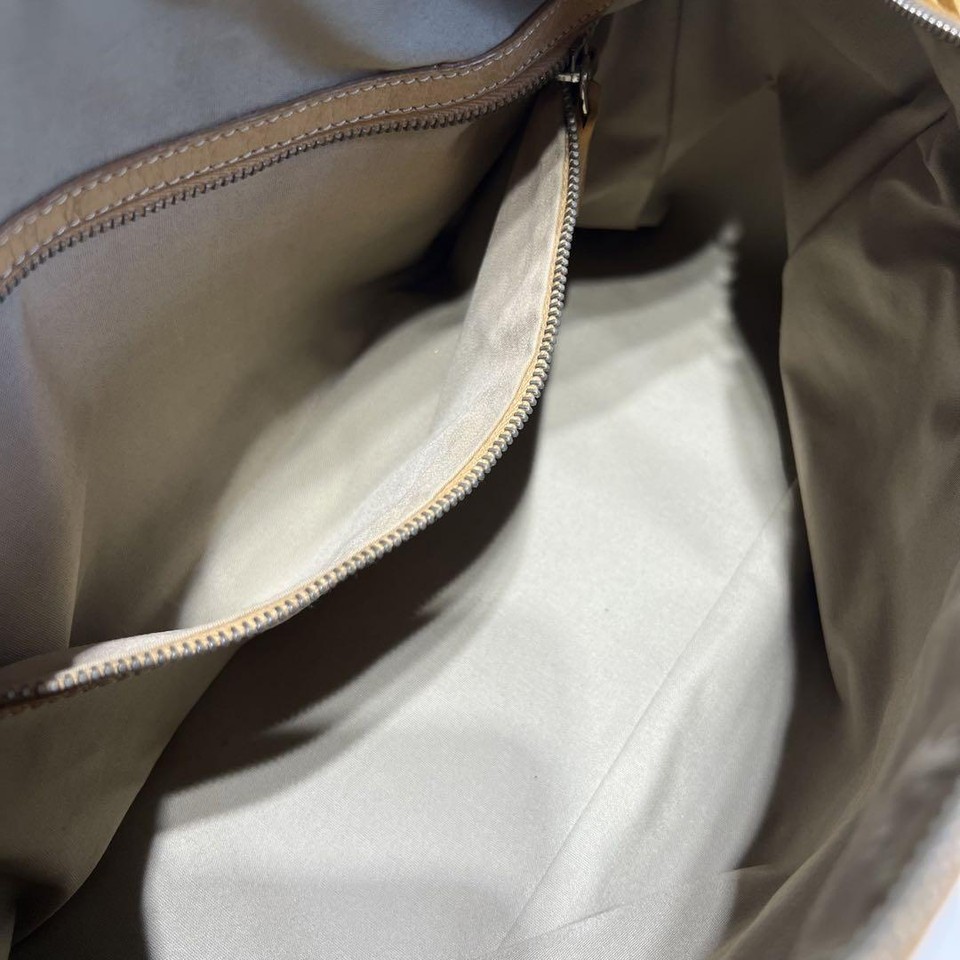 Tod's Tote Bag Women's Shoulder Bag Embossed Logo Leather Beige 009959K