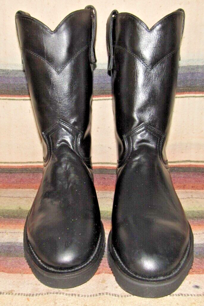 Mens Westex Black Leather Work / Cowboy Boots 7.5 EE Lady 9 Mens Westex Black Leather Work / Cowboy Boots 7.5 EE Lady 9