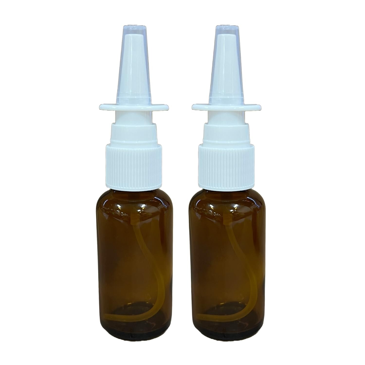 Amber Glass 1 oz Nasal Sprayer! EMPTY, Refillable, Travel Sized, Quality Glas...
