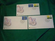 UN-NY-First Day Issue-20c/40c Renewable Energy Sources-Scott# 348-49-Lot of 3 
