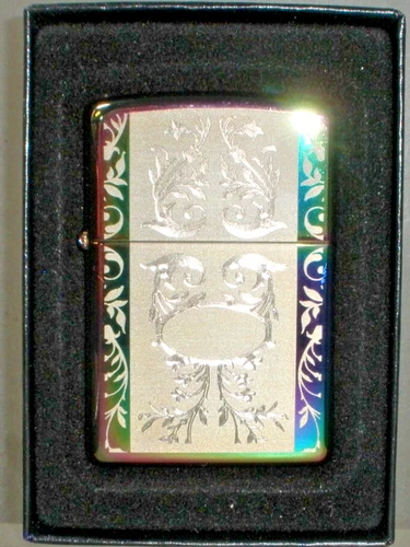 VINTAGE ZIPPO SPECTRUM ENGRAVED FILIGREE LIGHTER NEW IN BOX
