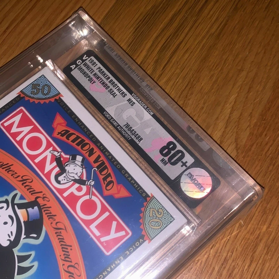 Brand New 1991 Monopoly Factory Sealed H-Seam VGA Graded 80+ Nintendo Game - Image 4 of 4