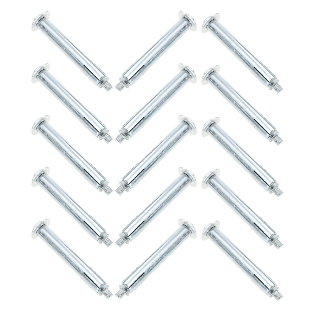 15-Piece Metal Expansion Bolts for Masonry Fastening with Speed Bumps
