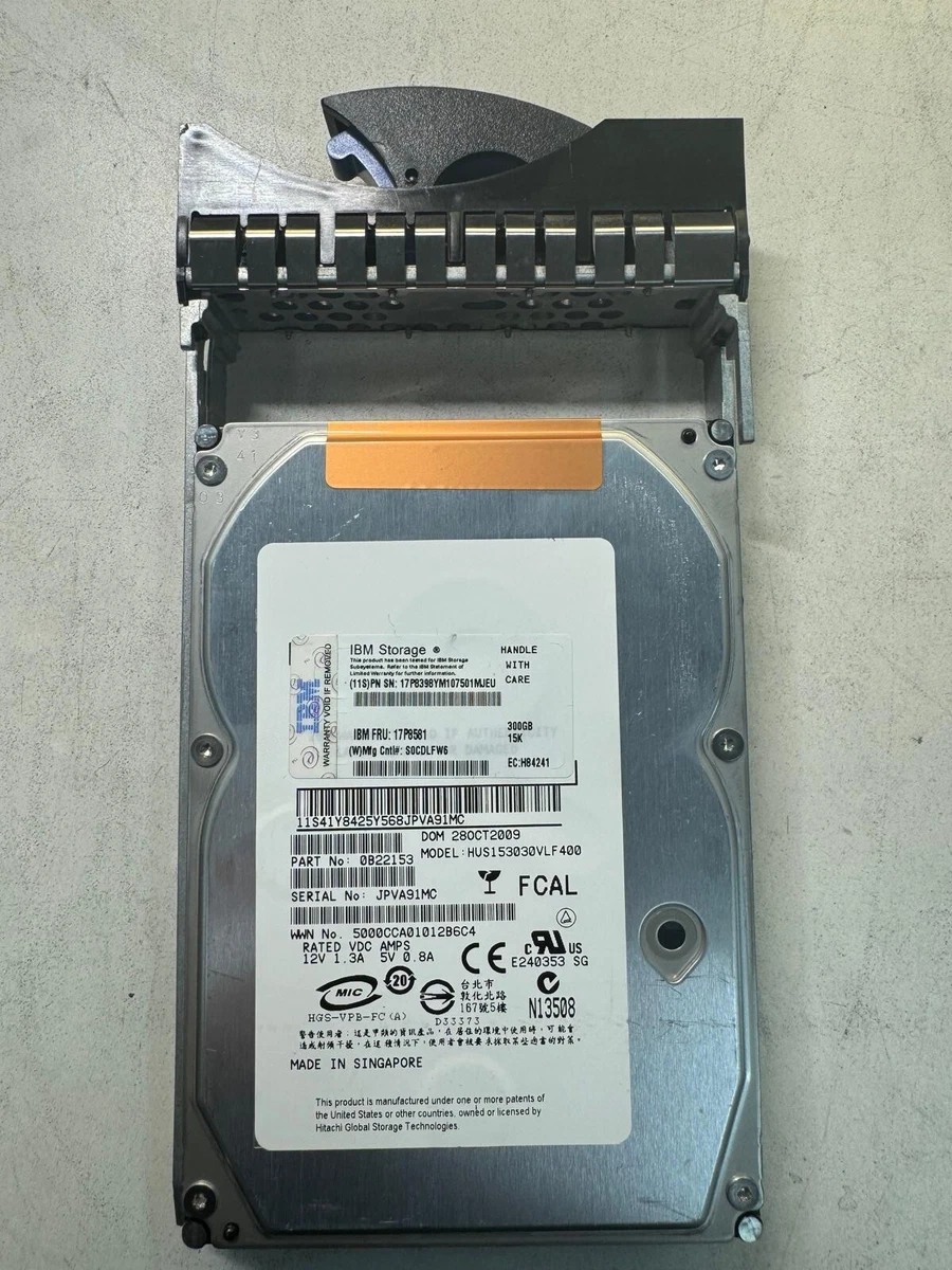 IBM 3.5 in Form Factor Internal 15000 RPM Rotation Speed 300 GB