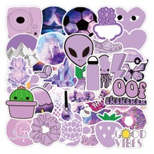 100 Purple Sticker Bomb Cute Kawaii Laptop Water Bottles Waterproof Decals Teen