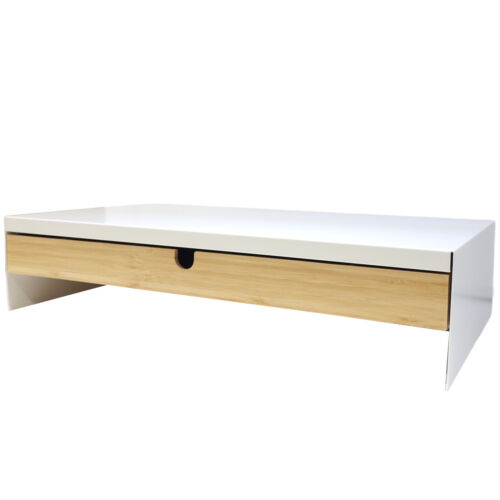 IKEA ELLOVEN Monitorständer Schublade Schreibtischaufsatz Monitorerhöhung weiß - Bild 1 von 2