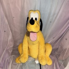 RARE Disney Store Pluto Plush Dog Lg Stuffed Animal  If Found Return To Mickey  