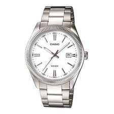 Casio Men's Analog Silver Metal Watch MTP-1302D-7A1DF - Classic White Dial with