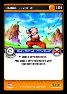 DBZ Dragon Ball Z TCG Card Panini Evolution S109 Orange Cover Up
