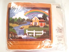 The Creative Circle 1517 "Summer Rainbow" 1983 Needlework Kit 12" x 16" Sealed
