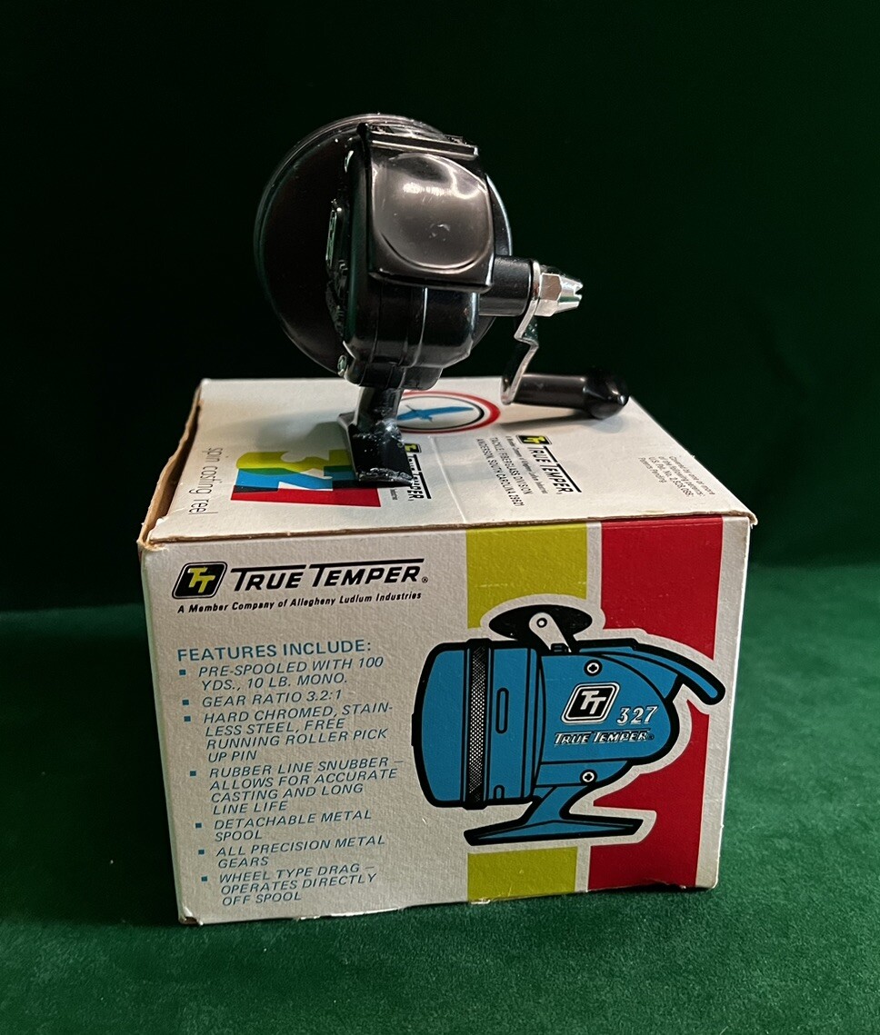 Vintage True Temper Fishing Reel, Blue Heron 327, Made in Vintage True Temper Fishing Reel, Blue Heron 327, Made in