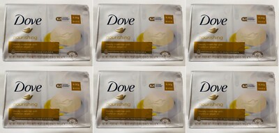 6 x Dove Nourishing Beauty Cream Bar Soap 4 x 90g (24 RIEGEL INSGESAMT).