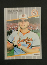1989 Fleer #616 Billy Ripken Error FF Black Box on Bat Knob NM+ QTY+