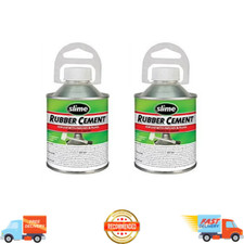  2 Pack  Rubber Cement Tire Repair Glue Brush Applicator Use With Plug 8 Oz
