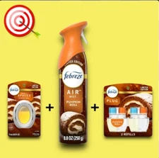 Pumpkin Roll Air Freshener Febreze Plugin Plug Refill Air Spray Small Spaces New