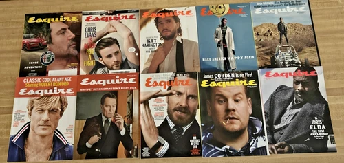 Esquire Magazine Lot of 10 2017 MAN AT HIS BEST Celebrity Mens Interest For Guys
