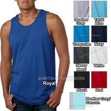 Mens Tank Top 100 PRESHRUNK Soft Ringspun Cotton Fine Jersey S M L, XL, 2XL NEW