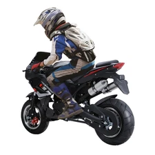 8 Inch Wheels Mini Motorcycle, Gas Pocket Motorbike with Front Rear Disc Brakes 