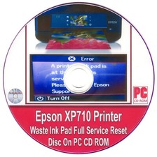Epson XP710 Printer Waste Ink Pad Full Service Reset Disc On PC CD ROM