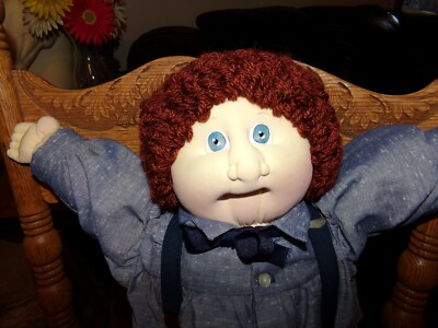 XAVIER ROBERTS SOFT SCULPTURED CABBAGE PATCH KID! tom sawyer W/ADOPT CERT