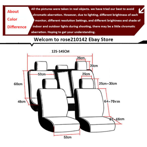For Dodge Car Seat Covers Full Set Front&Back Cushion PU Leather Waterproof - Picture 5 of 44