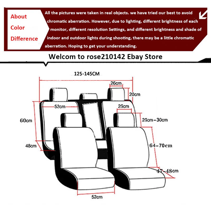 For Acura Car Seat Covers Set Front & Back Auto Cushion All Weather Waterproof - Image 2 of 4