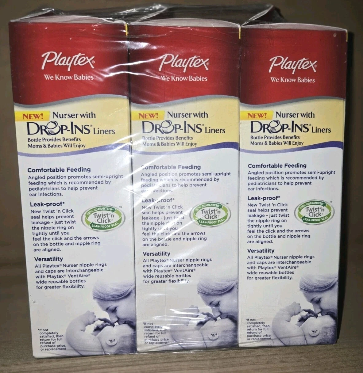 3x Playtex Drop-Ins Liners. One Unit Is 8-10oz, 5 Liners. Reduce Colic. SEALED.