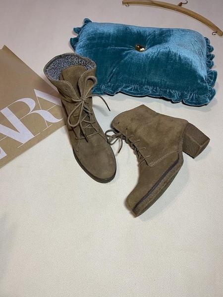Women Boots Brown Suede 40