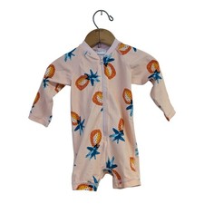 Hanna Andersson Sunblock Rash Guard Swimsuit Long Sleeve Petal Pink 70 CM 6-12