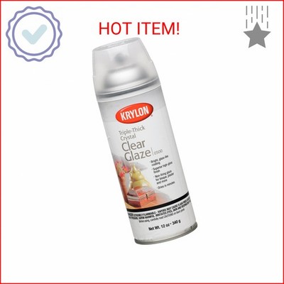 Krylon I00500A07 12-Ounce Triple Thick Clear Glaze Aerosol Spray,High-Gloss