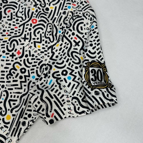 FRIENDS TV Show Warner Bros Studio Tour 30 Years - Button Shirt Black White XL - Picture 3 of 12