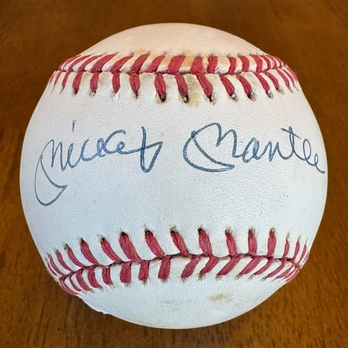 Mickey Mantle Signed Autographed American League Baseball Ball JSA LOA - Read