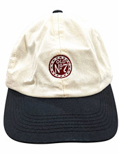Jack Daniels Vintage 90's Old No 7 Hat Two Tone Strapback Made in USA Cap White