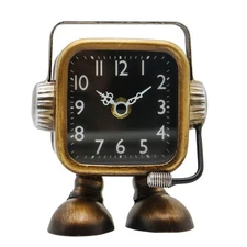 Steampunk Style Robot Table Clock,Industrial Style Desk and Shelf Clocks,Deco...