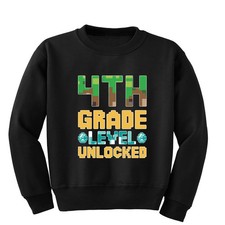 4th Grade Diamonds Level Unlocked Back To School Youth Crewneck Sweatshirt