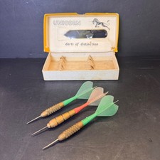 Vintage Unicorn Darts of Distinction Brass Steel Tip Set 1000-I-G Made n England