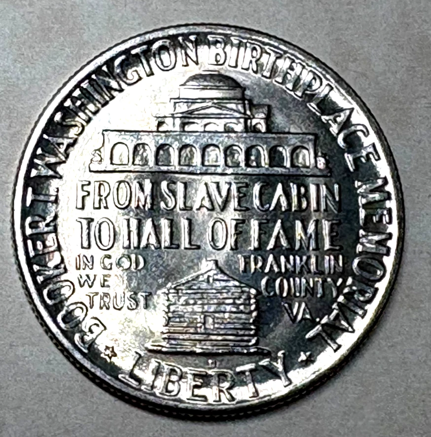 Medio dólar conmemorativo Denver Mint Booker T Washington 1946 - AU/BU Foto 2 de 3