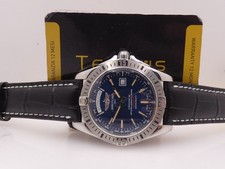 BREITLING GALACTIC DAY DATE 44mm A45320 BLUE BOX&PAPERS 2015 AUTOMATICO OROLOGIO