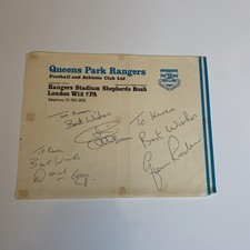 Queens Park Rangers signierter Brief Autogramme Glen Roeder QPR Memorabilia