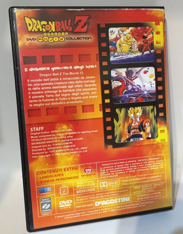 Dragon Ball Z IL Diabolico Guerriero degli Inferi DVD DeAgo Dragonball CFoto - Immagine 2 di 4