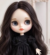 ICY Neo Blythe Doll Black wavy Hair Jointed Body Custom Doll Nude 12inch