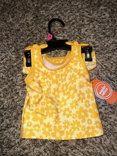 Baby Girls Wonder Nation Yellow Flower 2pc Bathing Swim Suit Tankini Sz 18 Mo NW