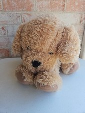 Walgreens Puppy Dog Plush Stuffed Animal Tan Shaggy Floppy Legs Black Nose