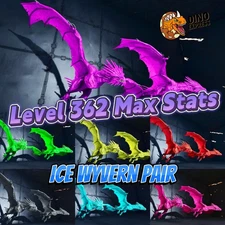 Ice Wyvern Pair, Level 362 CloneARK🦕 Survival Ascended ASA PVE PC/XBOX/PS