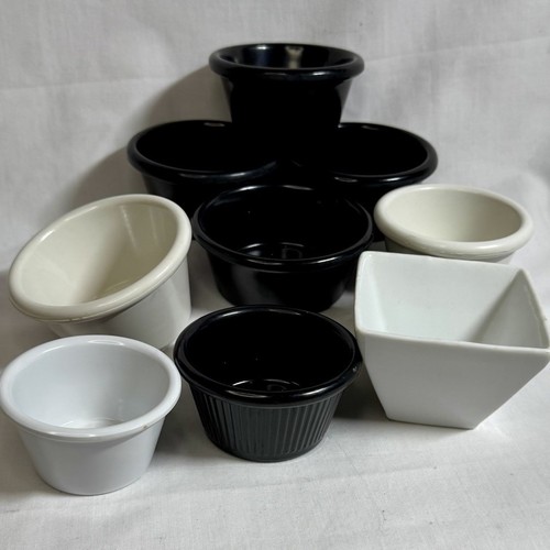 Mixed Lot of 9 Sauce Cups Dish Bowl Dipping Chips Salsa Cheese Mini Cup Plastic - Picture 4 of 5