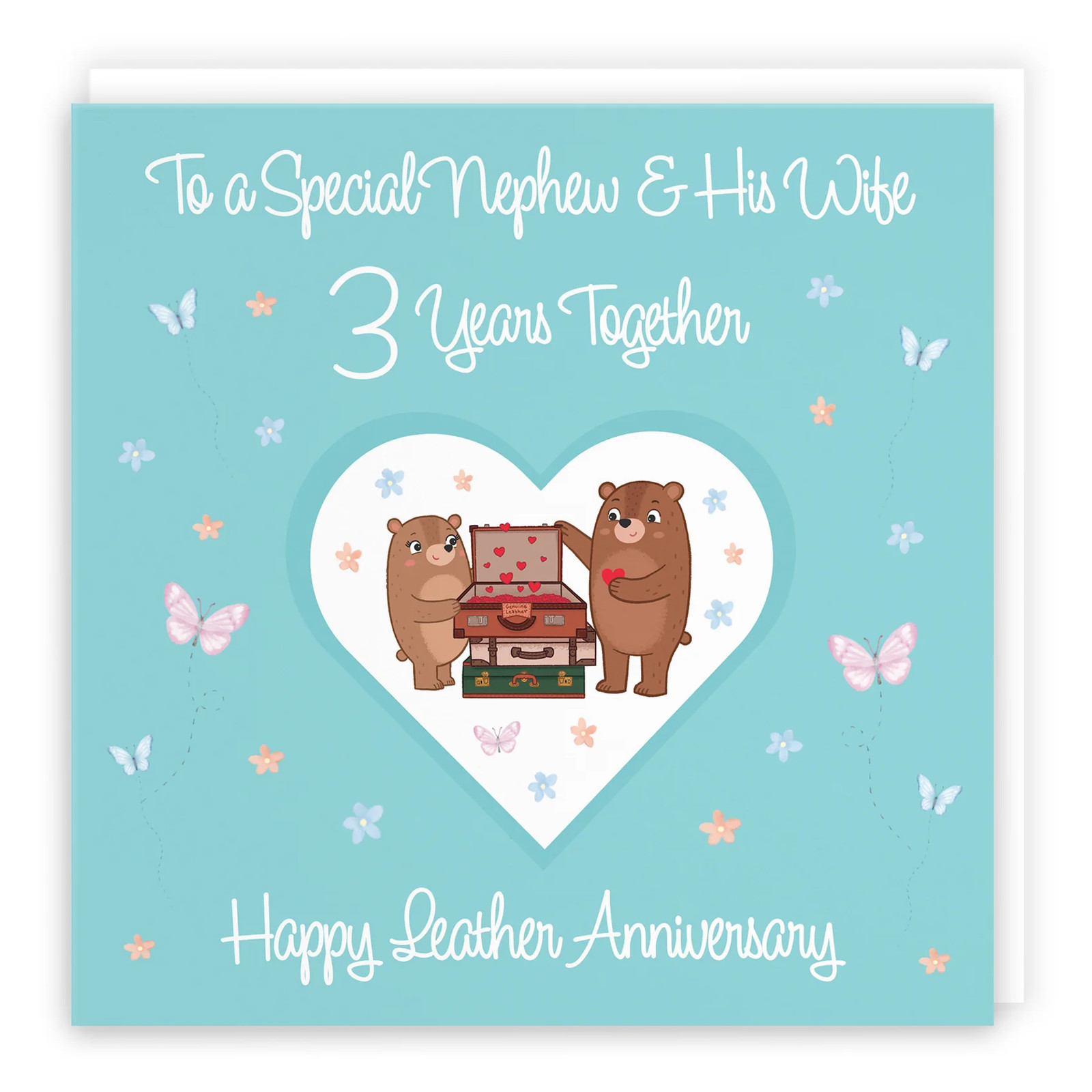 3rd Nephew & Wife Anniversary Card Romantic Meadows