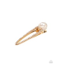 Paparazzi Expert in Elegance - Gold Hair clip