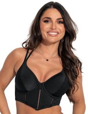 38FF Pour Moi Sydney Bikini Top Double Strap Underwired Longline Swimwear 31520